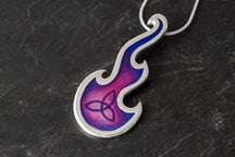 Load image into Gallery viewer, Celtic Fire Large Flame  Pendant
