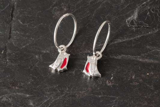 Robin hoop earrings