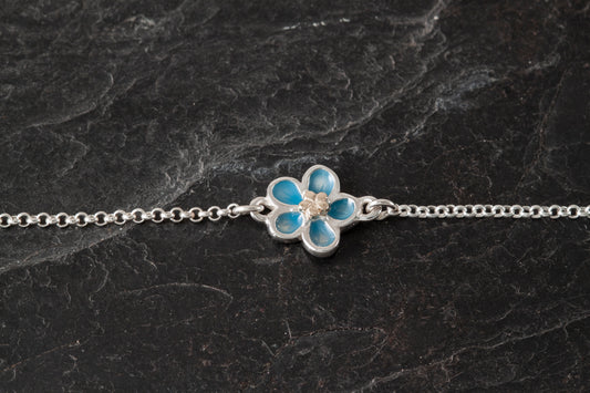 Forget me Not Enamelled Bracelet