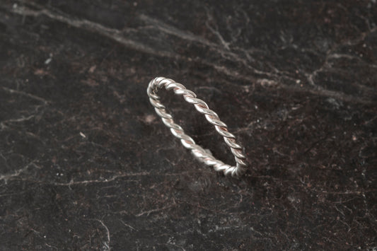 Silver Twist Wire ring