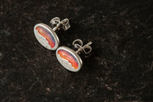 Load image into Gallery viewer, Foula oval mini studs
