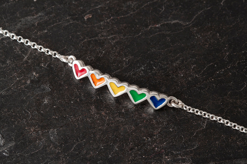Peerie Smoorikin Bracelet with 5 Hearts