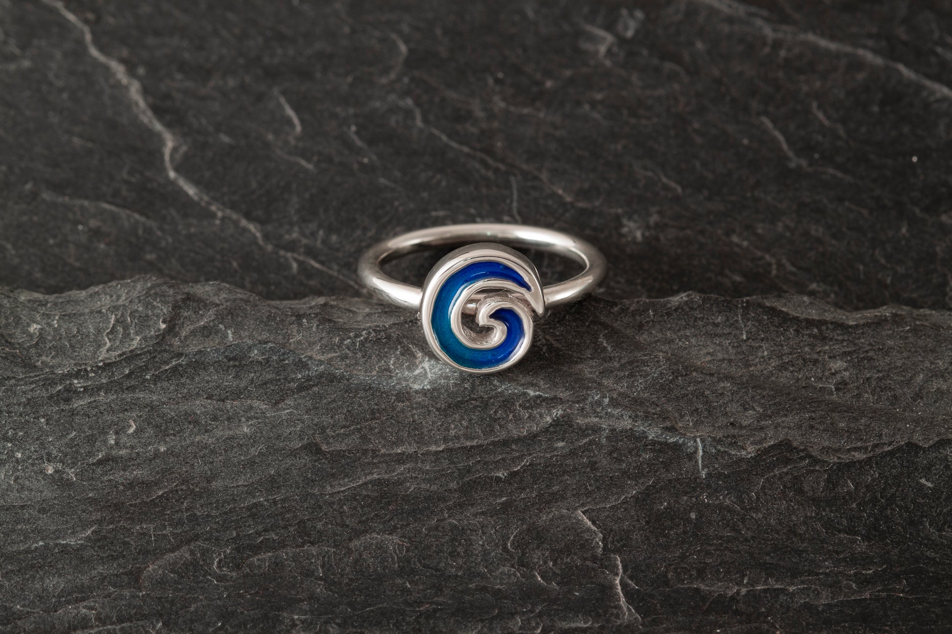 Seascape mini wave ring