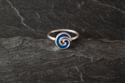 Seascape mini wave ring