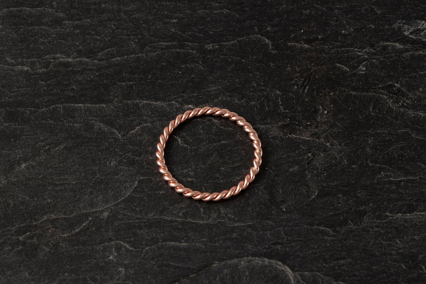 9ct Rose Gold Twist Wire Ring