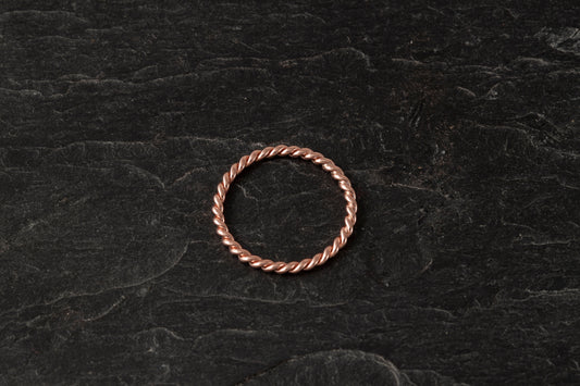 9ct Rose Gold Twist Wire Ring