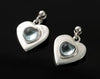 Peerie Smoorikins Heart Earrings with Topaz.