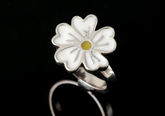 Enamelled Flower Ring