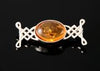 Celtic Amber Bar Brooch