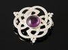 Celtic Amethyst Circular Brooch