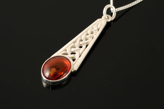 Celtic Amber Pendant