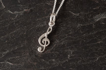 Load image into Gallery viewer, Treble Clef Musical Note Pendant
