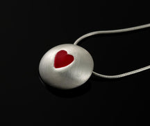 Load image into Gallery viewer, Peerie Smoorikins Enamelled Heart Pendant
