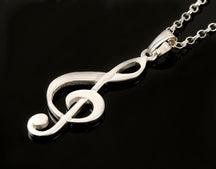 Load image into Gallery viewer, Treble Clef Musical Note Pendant
