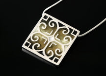 Load image into Gallery viewer, Fara large square pendant
