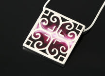 Load image into Gallery viewer, Fara large square pendant
