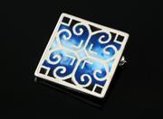 Fara large square brooch