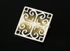 Fara large square brooch