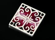 Fara large square brooch