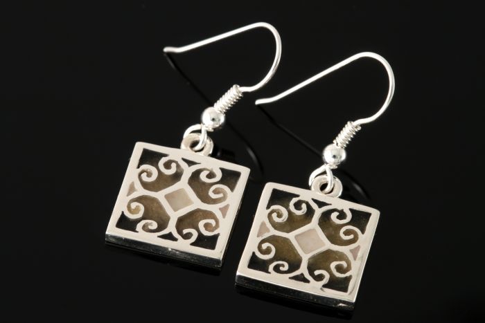 Fara square drop earrings