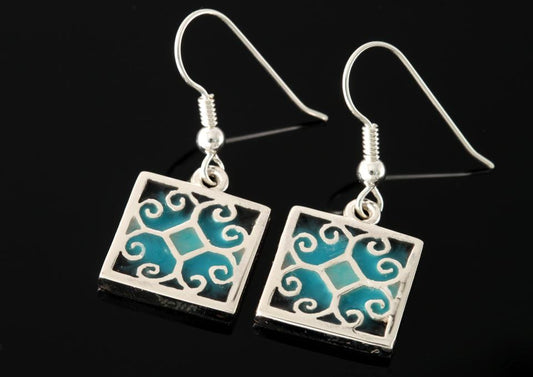 Fara square drop earrings