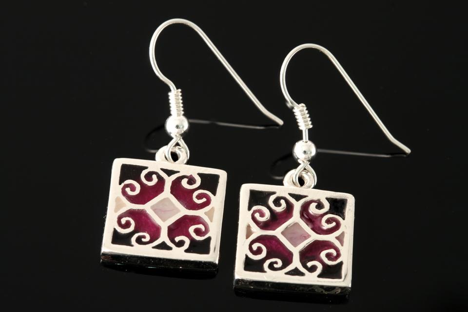 Fara square drop earrings