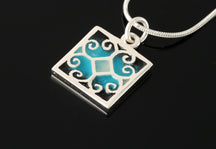 Load image into Gallery viewer, Fara Square small pendant
