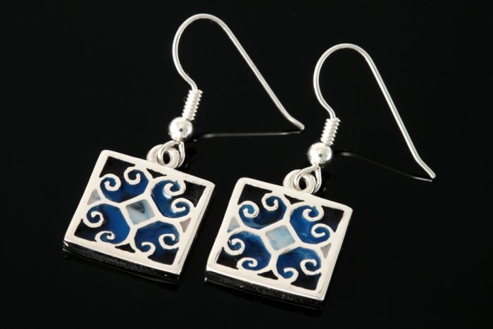 Fara square drop earrings