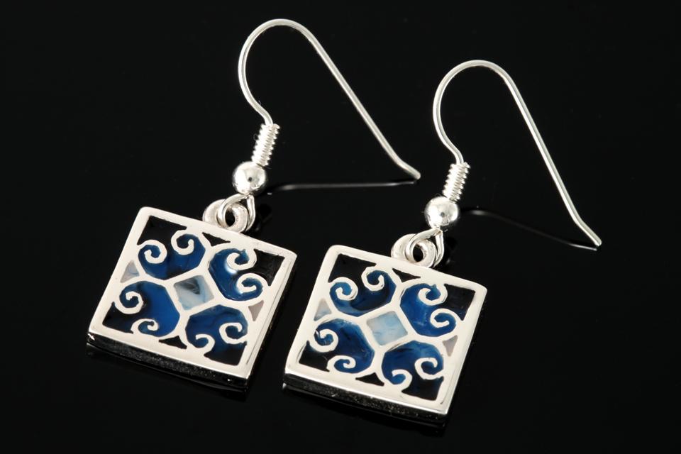Fara square drop earrings