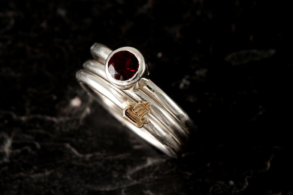 Up Helly Aa Stacking Ring - Set of 3(Gold Galley)