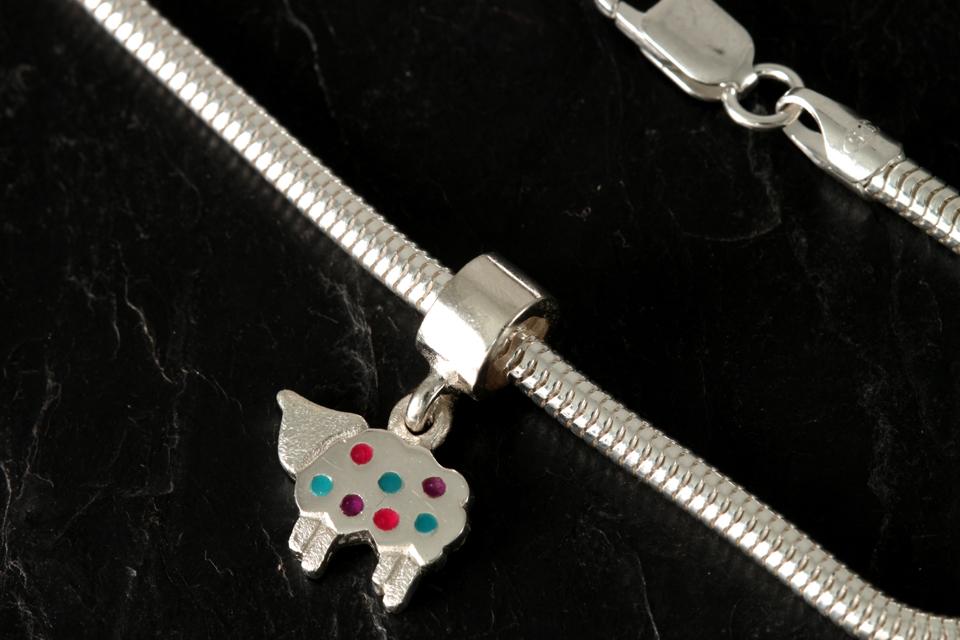 Enamelled sheep charm