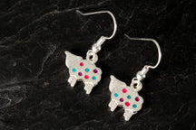 Load image into Gallery viewer, Enamelled sheep earrings
