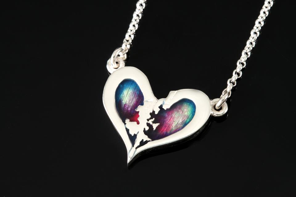 Heart of Shetland small double pendant