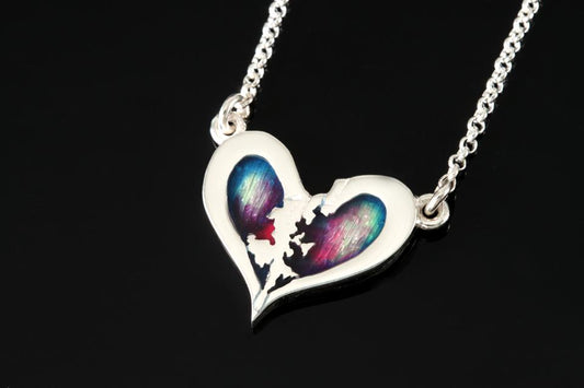 Heart of Shetland small double pendant