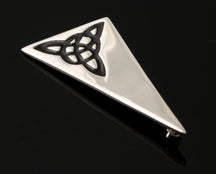 Load image into Gallery viewer, Triquetra Triangle Brooch
