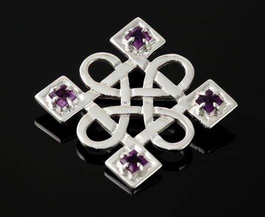 Celtic Amethyst Brooch