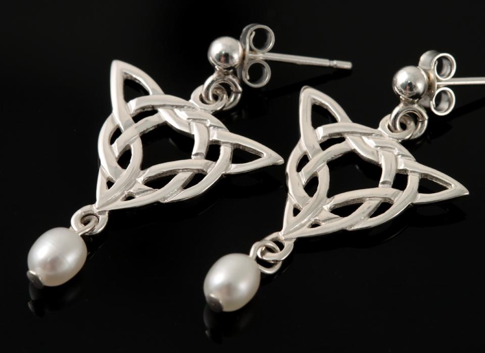 Celtic Pearl Earrings drop