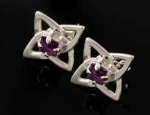 Load image into Gallery viewer, Celtic Amethyst Earrings
