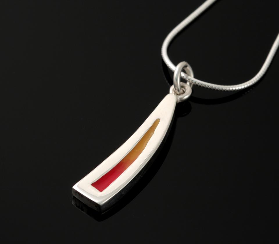 Celtic Fire Curved Pendant