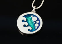 Load image into Gallery viewer, Seascape Round Bubble Pendant
