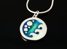 Load image into Gallery viewer, Seascape Round Bubble Pendant

