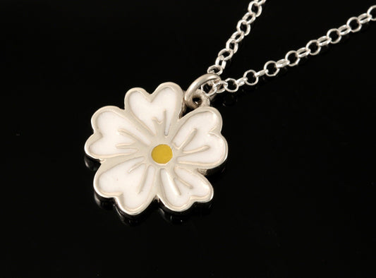 Single Flower enamelled Pendant