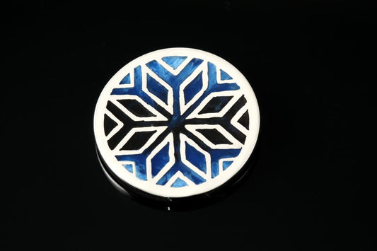 Fara large round brooch