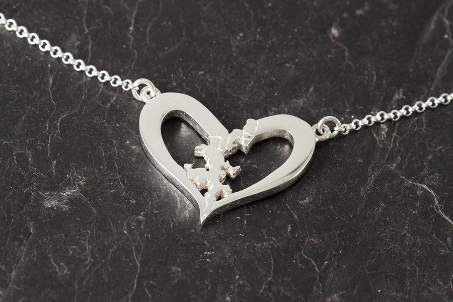 Heart of Shetland Large Open Heart Pendant