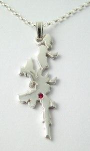Shetland Map Large Pendant
