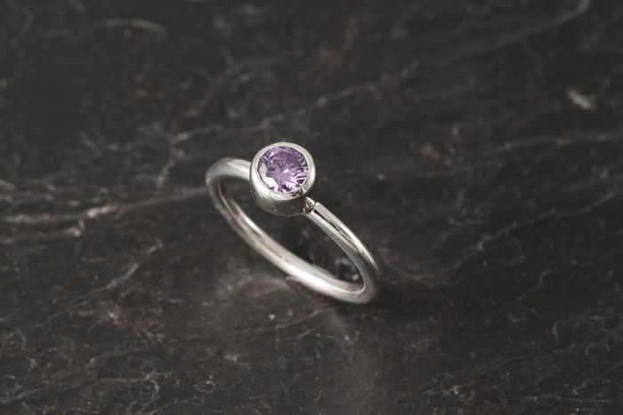 Single Stoned Ring - Amethyst