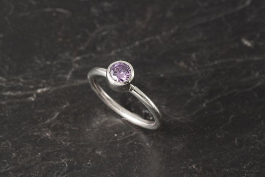 Single Stoned Ring - Amethyst