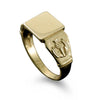 Thistle Signet Ring Small in 9ct Yellow Gold