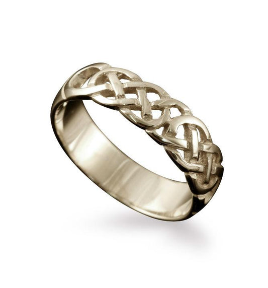 Havra Celtic Ring in 9ct White Gold