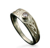 Trinity knot Celtic Diamond Ring in 9ct White Gold
